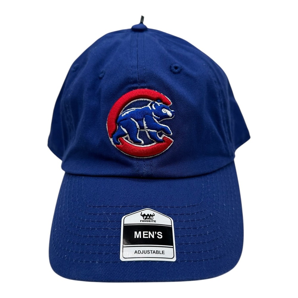 Fan Favorite Chicago Cubs Hat Cap Strapback‎ Blue MLB Adjustable OSFA Men's